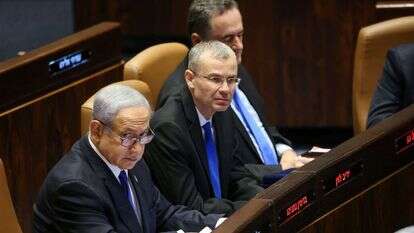 רה"מ נתניהו ושר המשפטים לוין בהצבעה על צמצום עילת הסבירות. | נועם מושקוביץ - דוברות הכנסת