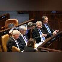 כץ, לוין, סמוטריץ', נתניהו וגלנט בהצבעה על צמצום עילת הסבירות. | נועם מושקוביץ - דוברות הכנסת