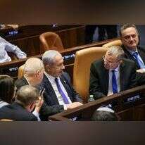 נתניהו, גלנט ולוין במליאה. | נועם מושקוביץ, דוברות הכנסת