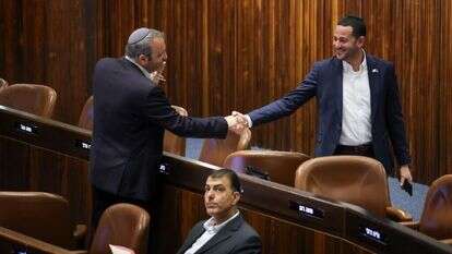 ח"כ אוהד טל ממפלגת הציונות הדתית וח"כ גלעד קריב ממפלגת העבודה. | נועם מושקוביץ, דוברות הכנסת