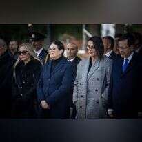 שרת ההסברה גלית דיסטל-אטבריאן ונשיאת בית המשפט העליון אסתר חיות. | יונתן זינדל, פלאש 90