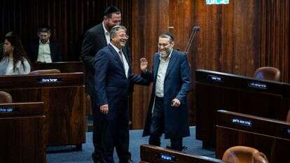 השר בן גביר וח"כ גפני. | יונתן זינדל, פלאש 90