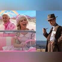 מתוך הסרטים "אופנהיימר" ו"ברבי". | Universal Pictures via AP, Warner Bros. Pictures via AP