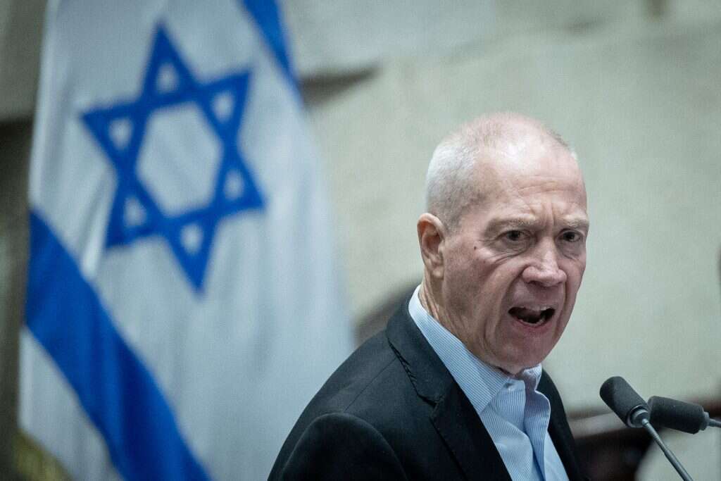 שר הביטחון יואב גלנט. | יונתן זינדל, פלאש 90