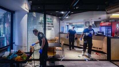 זירת הפיגוע במעלה אדומים. | חיים גולדברג, פלאש 90 זירת הפיגוע במעלה אדומים. | חיים גולדברג, פלאש 90