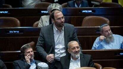 חברי הכנסת רוטמן, דרעי וסמוטריץ'. | יונתן זינדל, פלאש 90