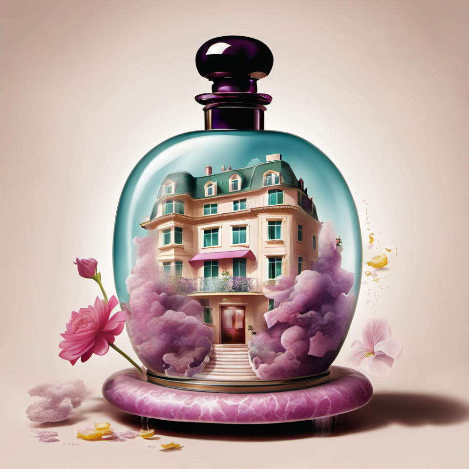 מלונות רבים מוכרים את הריח הממותג שלהם באמצעות נרות, מפיצי ניחוח אלקטרוניים ומקלות ריח. איור: בינה מלאכותית