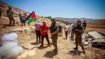 עימותים בין חיילי צה"ל לפלסטינים ואנרכיסטים. | Nasser Ishtayeh/Flash90