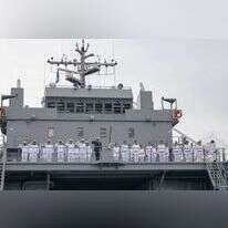 הנחתת אח"י נחשון בטקס המסירה בארה"ב. | דובר צה"ל