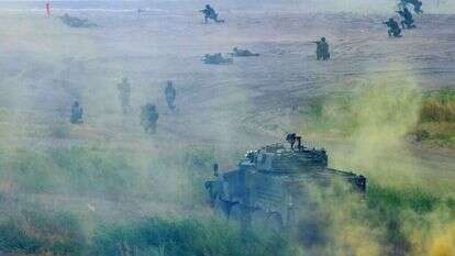 תרגיל צבא טאיוואן בחודש שעבר. | Sam Yeh / AFP תרגיל צבא טאיוואן בחודש שעבר. | Sam Yeh / AFP