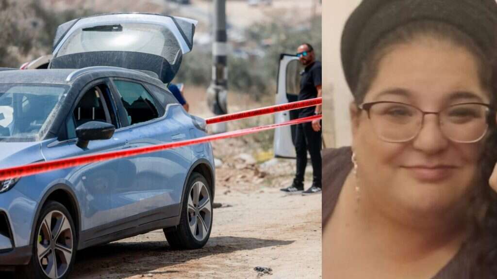 בת שבע נגרי הי"ד, לצד זירת הפיגוע בצומת הכבשים. צילומים: דוברות, חיים גולדברג, פלאש 90