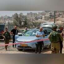 זירת פיגוע הירי בצומת הכבשים הסמוכה לחברון. | חיים גולדברג - פלאש 90