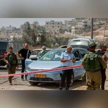 זירת פיגוע הירי בצומת הכבשים הסמוכה לחברון. | חיים גולדברג - פלאש 90