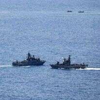 ספינות בט"ש של חיל הים סמוך לראש הנקרה. | AFP