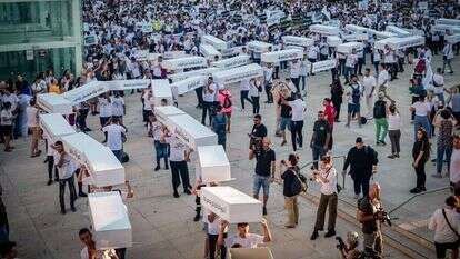 "צעדת המתים" בתל־אביב, בתחילת החודש. | אבשלום ששוני, פלאש 90