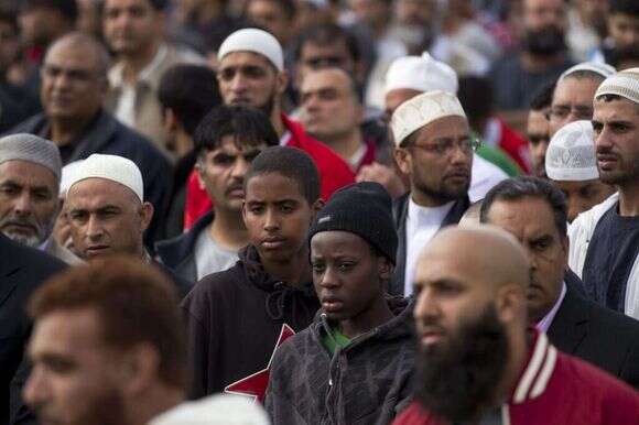 מוסלמים בלונדון. | Matt Dunham, AP