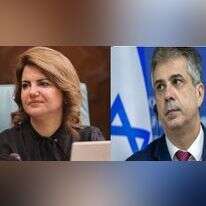 שרת החוץ של לוב ( | מתוך אתר משרד החוץ הלובי) ושר החוץ אלי כהן,