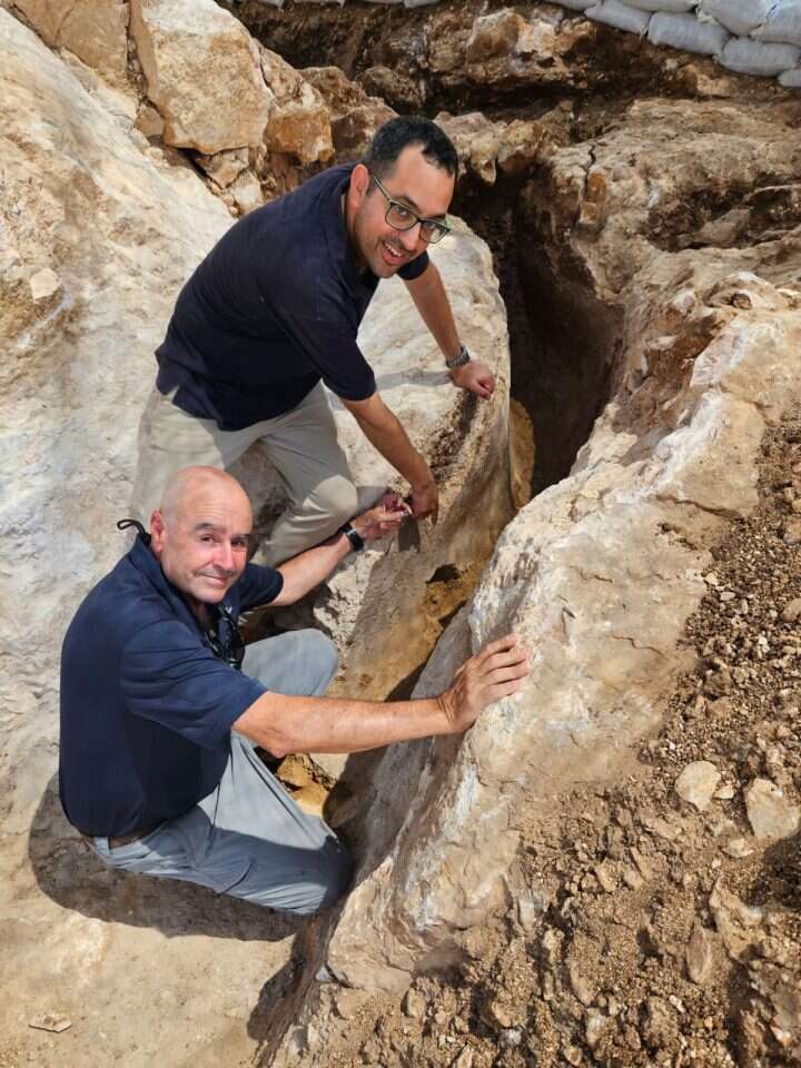 עופר שיאון ורותם כהן, מנהלי החפירה מטעם רשות העתיקות. | ויטלי סטרמן, רשות העתיקות