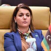 שרת החוץ הלובית, נג'לא אל מנקוש. | RYAD KRAMDI / AFP שרת החוץ הלובית, נג'לא אל מנקוש. | RYAD KRAMDI / AFP