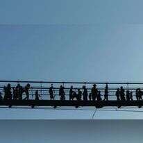 הגשר התלוי שנחנך לאחרונה במורדות הר ציון בירושלים. | חיים גולדברג, פלאש 90