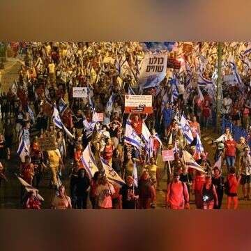 ההפגנה בבני ברק, השבוע. | AFP