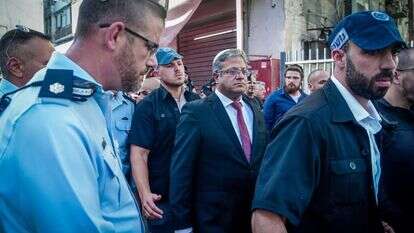 השר לביטחון לאומי איתמר בן גביר בדרום תל אביב. | אבשלום ששוני, פלאש 90