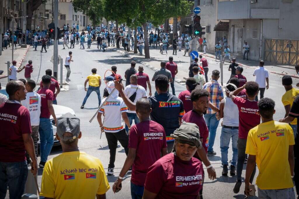 מהומות האריתריאים בדרום תל אביב, ספטמבר 23'. | עומר פיכמן - פלאש 90
