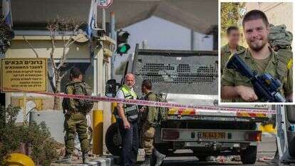 זירת הפיגוע במחסום מכבים ומקסים מולצ'נוב הי"ד. צילומים: ג'מאל עוואד, פלאש 90, ודו"צ