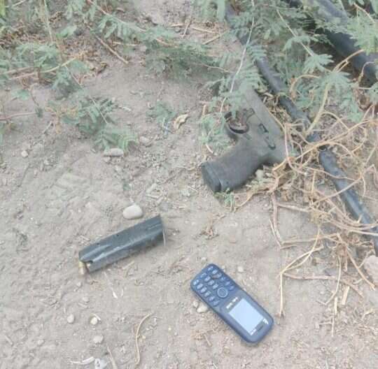 האקדח של המחבל. | דוברות המשטרה האקדח של המחבל. | דוברות המשטרה