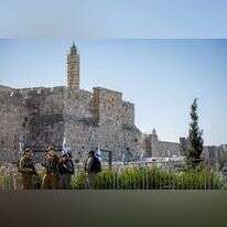 שוטרי מג"ב באזור שער יפו ומגדל דוד בירושלים. | נועם רבקין פנטון - פלאש 90