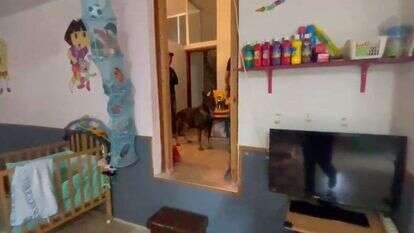 הכניסה למחזק הנשק בגן הילדים בטייבה. | דוברות המשטרה