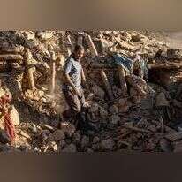 הריסות רעידת האדמה במרוקו. | FADEL SENNA / AFP