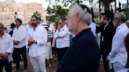 תפילת הימים הנוראים בשנה שעברה בתל אביב. | תומר נויברג, פלאש 90