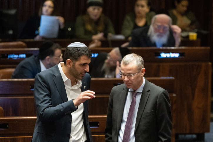 השרים קרעי ולוין במליאת הכנסת. | מרים אלסטר, פלאש 90