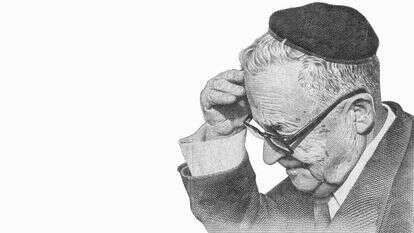 השתהותו של המשיח מחייבת אותו להמשיך בתפקידו כסופר. ש"י עגנון. | שאטרסטוק