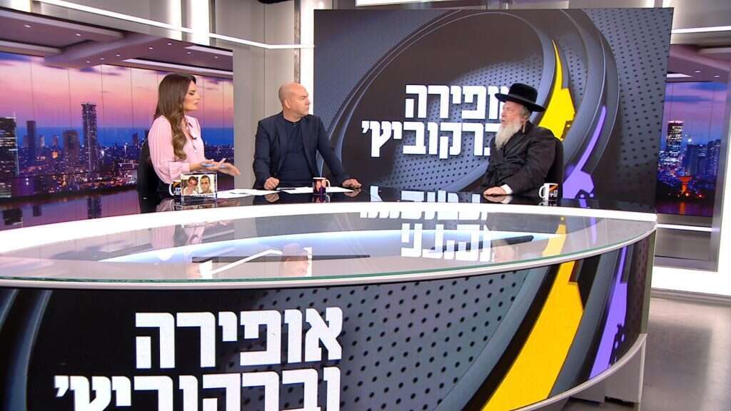 הרב גוטליב בתכנית של אופירה וברקו. | מסך: ערוץ 12