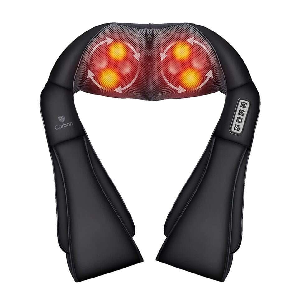 חגורת עיסוי שיאצו עם פונקציית חימום מבית CARBON. מחיר: 490 ש"ח, להשיג אצל המשווקים המורשים והיבואן הבלעדי סיריוס אלקטרוניקה. | יח"צ