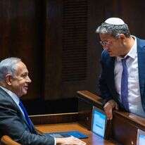 השר לביטחון לאומי איתמקר בן גביר וראש הממשלה בנימין נתניהו. | אוליבייה פיטוסי, פלאש 90