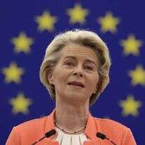 נשיאת האיחוד האירופי, אורסולה פון דר ליין. | EPA/JULIEN WARNAND