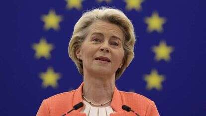 נשיאת האיחוד האירופי, אורסולה פון דר ליין. | EPA/JULIEN WARNAND נשיאת האיחוד האירופי, אורסולה פון דר ליין. | EPA/JULIEN WARNAND