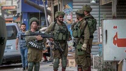 כוח חיילי מילואים בפעילות מבצעית בחווארה. | נאסר אישתייה, פלאש 90