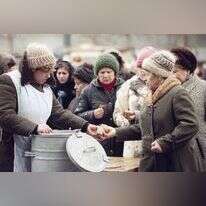 תור למזון במוסקבה, 1990. | איי.פי