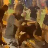 מסך מתוך הסרטון שתיעד את האלימות הקשה של בני הנוער