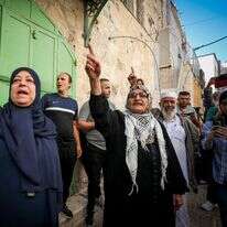 מנוסלמים מפגינים נגד עליית יהודים להר הבית בראש השנה. | Jamal Awad/Flash90