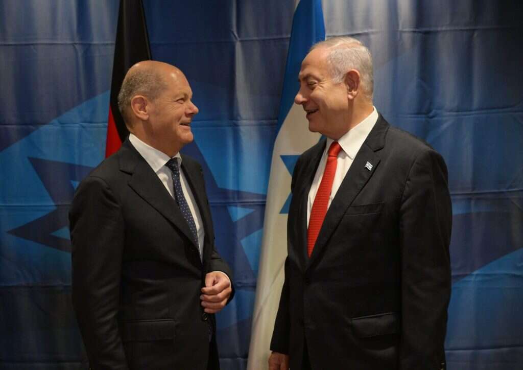 פגישת רה״מ נתניהו עם קנצלר גרמניה שולץ באו״ם. | אבי אוחיון, לע״מ
