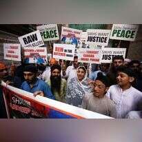 מפגינים סיקים במחאה על הרצח. | EPA