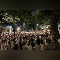 תפילה המונית במוצאי יום הכיפורים בתל־אביב, 2021. | עמיחי זעירא, ראש יהודי