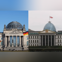 בניין הפרלמנט הגרמני וארמון הנשיא הגיאורגי. ציום מסך מיוטיוב- בילד