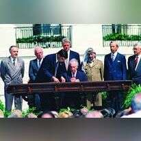 החתימה על הסכמי אוסלו בוושינגטון,1993/ | אבי אוחיון, לע"מ