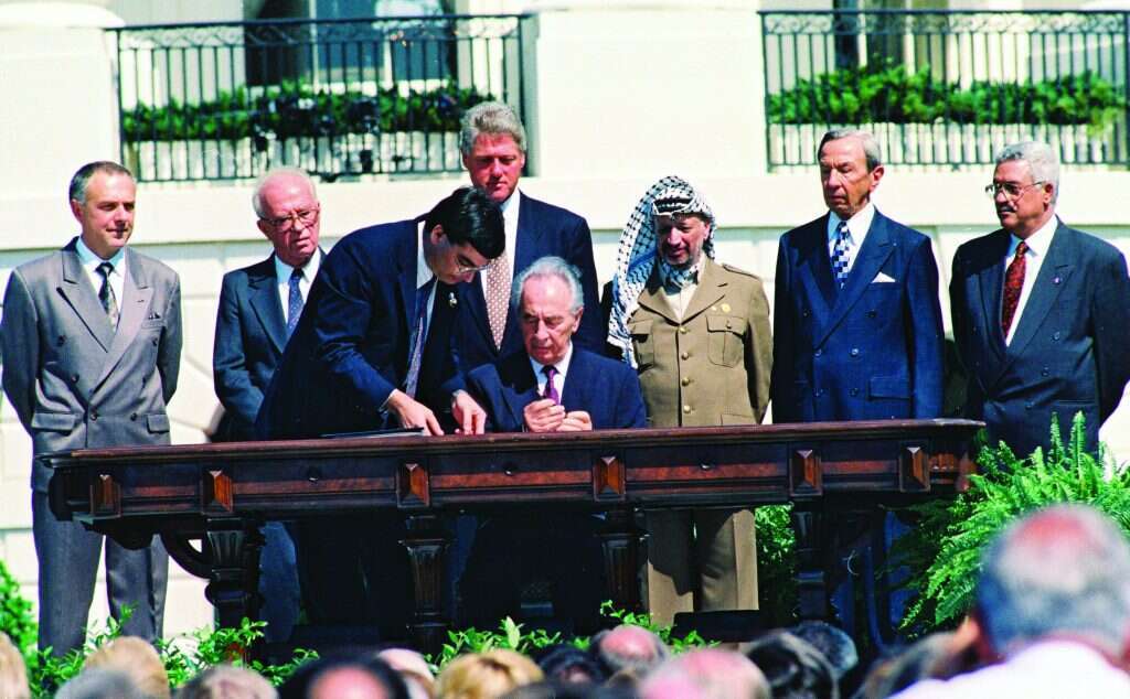 החתימה על הסכמי אוסלו בוושינגטון,1993/ | אבי אוחיון, לע"מ
